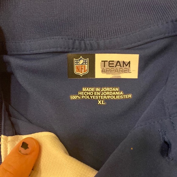 NFL Indianapolis Colts Blue Short Sleeve Polo Shirt Men’s Large - Picture 4 of 8